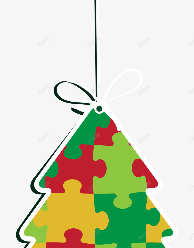 圣诞节拼图圣诞树png免抠素材_新图网 https://ixintu.com 创意圣诞树 圣诞树挂饰 圣诞节 多彩圣诞树 拼图圣诞树 童趣