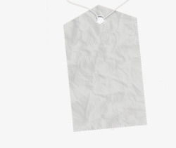 白色皱纹纸张吊牌素材