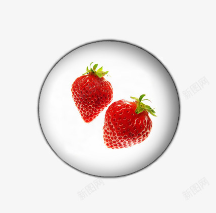 红草莓灰色盘子png免抠素材_新图网 https://ixintu.com 灰色 盘子 草莓
