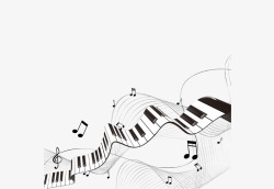 律动钢琴钢琴键盘爵士乐图标高清图片