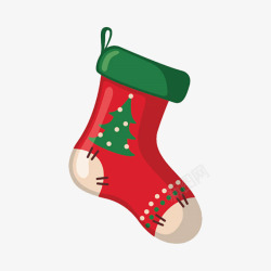 圣诞节红色圣诞袜子素材
