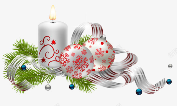 圣诞节快乐彩球红色蜡烛png免抠素材_新图网 https://ixintu.com 圣诞节 彩球 快乐 红色 蜡烛