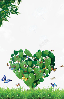 树叶蒲公英绿色高清图片