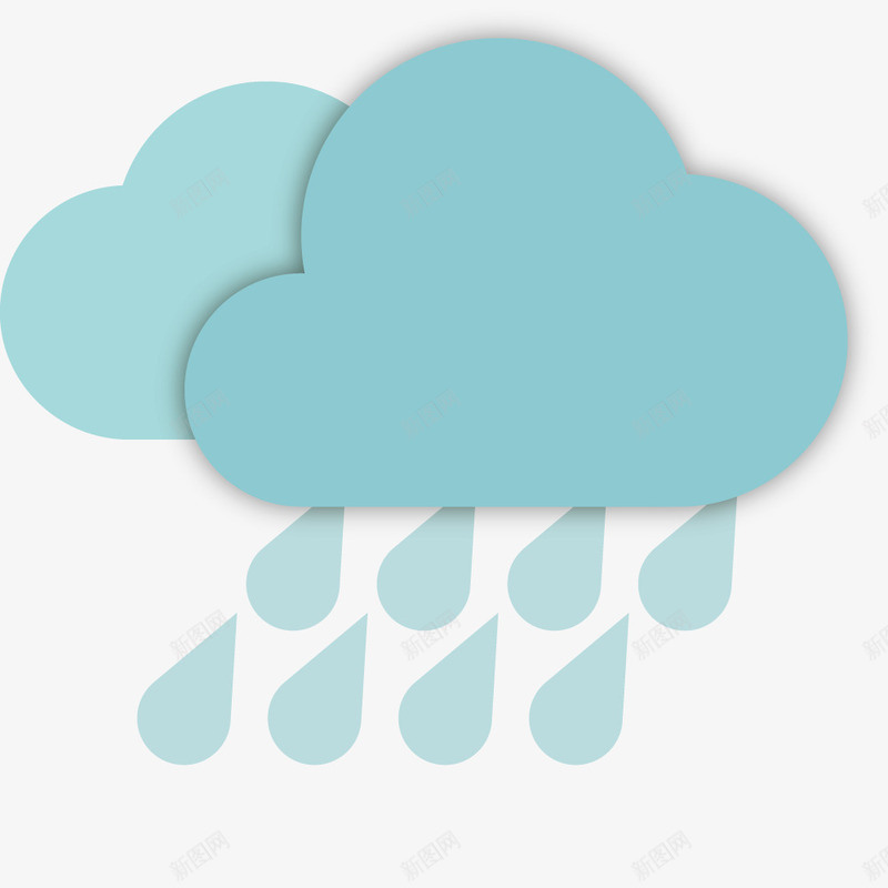 天气预报下雨图标矢量图ai_新图网 https://ixintu.com 图形 形状 标示 说明 雨天 矢量图