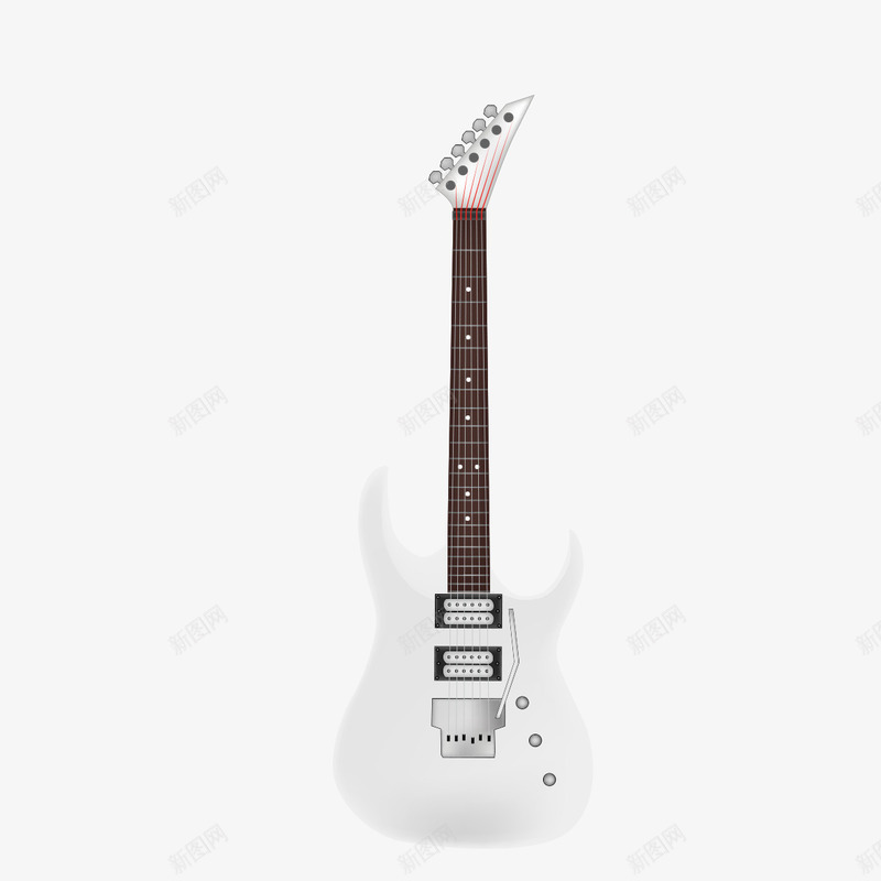 白色电吉他png免抠素材_新图网 https://ixintu.com 吉他 电吉他 白色 白色吉他