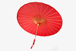 折骨伞红色油纸伞高清图片
