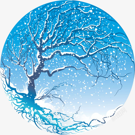 水晶球四季树冬季png免抠素材_新图网 https://ixintu.com 冬季 四季树 水晶球 矢量素材 雪