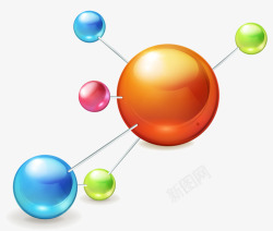 基因圆球彩色组合圆圈高清图片