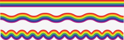 彩虹波纹七色彩虹条纹花纹矢量图高清图片