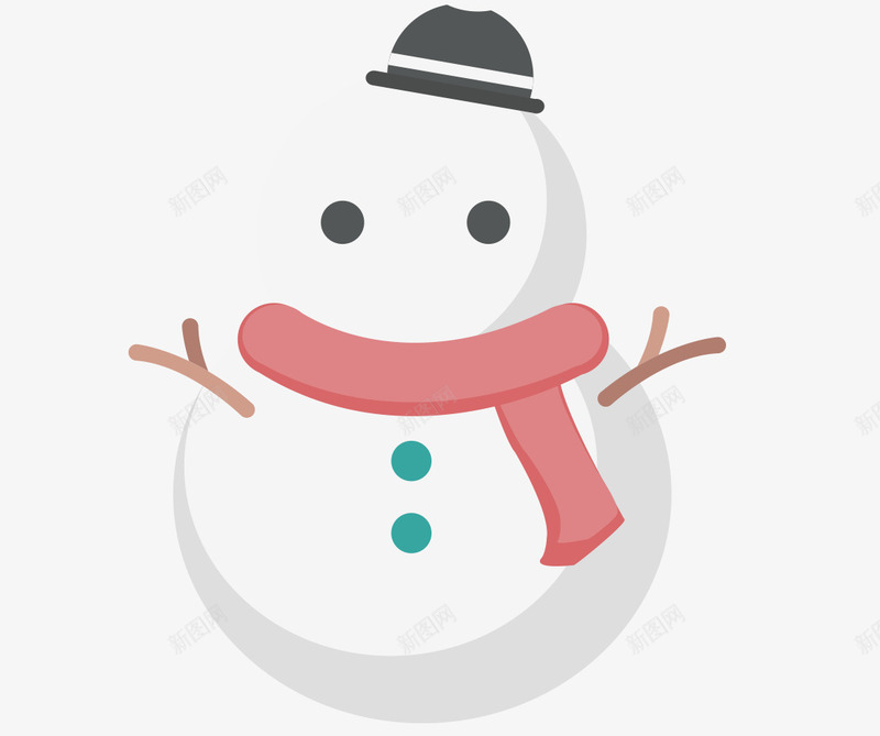 雪人圣诞节卡通png免抠素材_新图网 https://ixintu.com 卡通 圣诞节 雪人