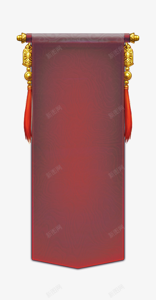古典传统中国风卷轴png免抠素材_新图网 https://ixintu.com 中国风 传统 印花 古典 复古 旗帜 皇榜卷轴 红色 龙纹