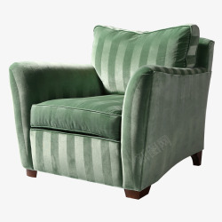 单人功能沙发椅绒面绿色休闲沙发高清图片