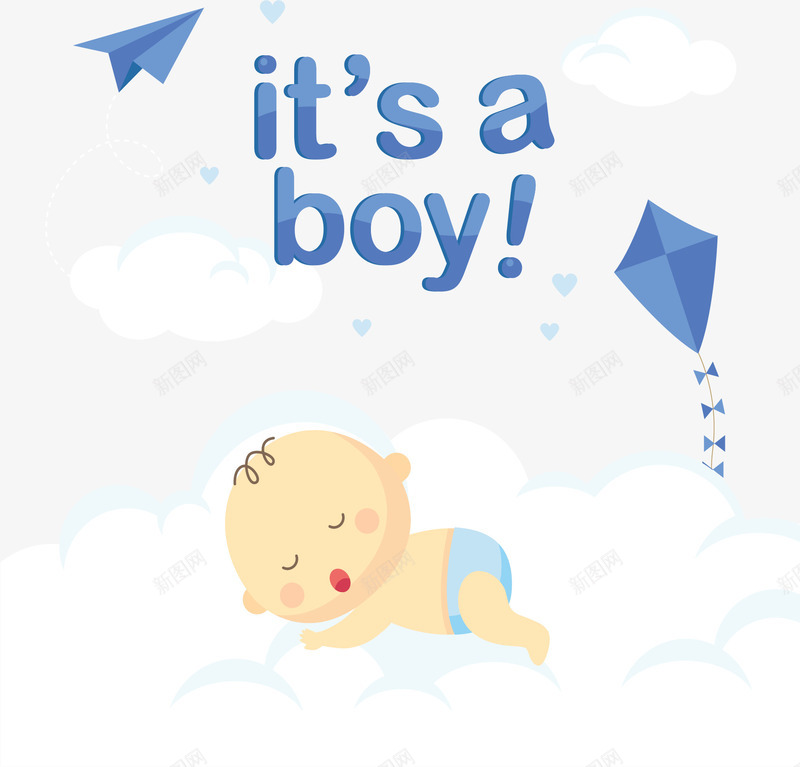 趴在云朵上睡觉的婴儿png免抠素材_新图网 https://ixintu.com 云上的男婴 婴儿 新生婴儿 男婴 矢量png 趴着睡觉