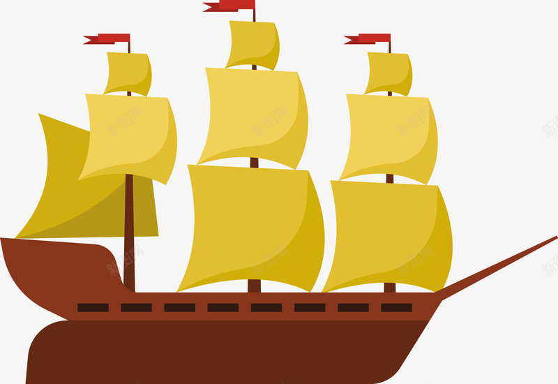 一艘黄色帆船矢量图eps免抠素材_新图网 https://ixintu.com 一艘帆船 帆船 帆船PNG 矢量帆船 黄色 黄色帆船 矢量图