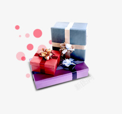圣诞礼物免抠图素材精美礼品礼盒高清图片