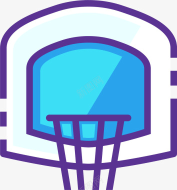扁平化篮球框图标图标
