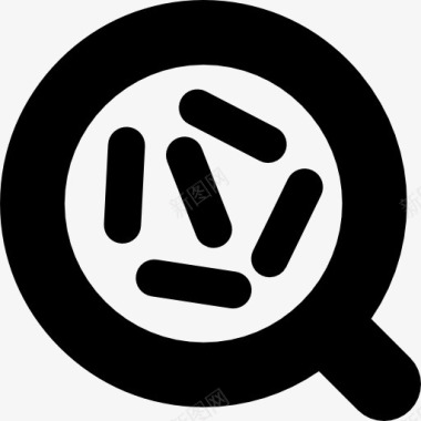 病毒通过放大镜图标图标