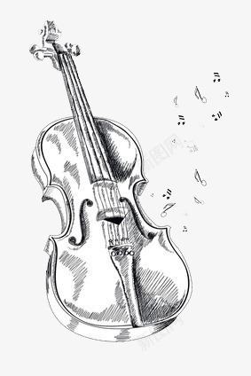演奏小提琴png免抠素材_新图网 https://ixintu.com 乐器 艺术 音符