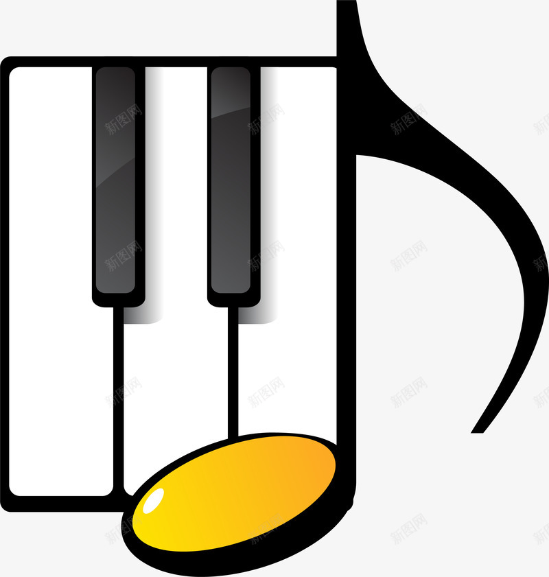 简约钢琴键png免抠素材_新图网 https://ixintu.com 卡通 简约 装饰图案 钢琴键 音乐 音符