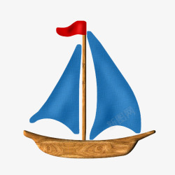 木质帆船素材