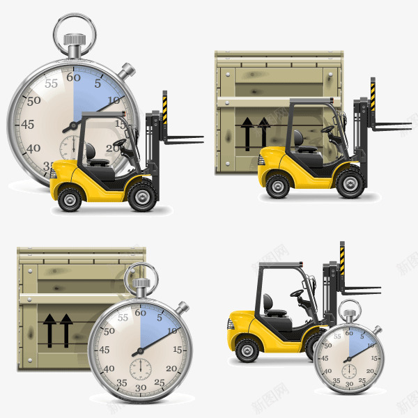 物流货物卡车快递装饰png免抠素材_新图网 https://ixintu.com 快递 拉货车 物流货物 秒表 装饰矢量图 货物 运输