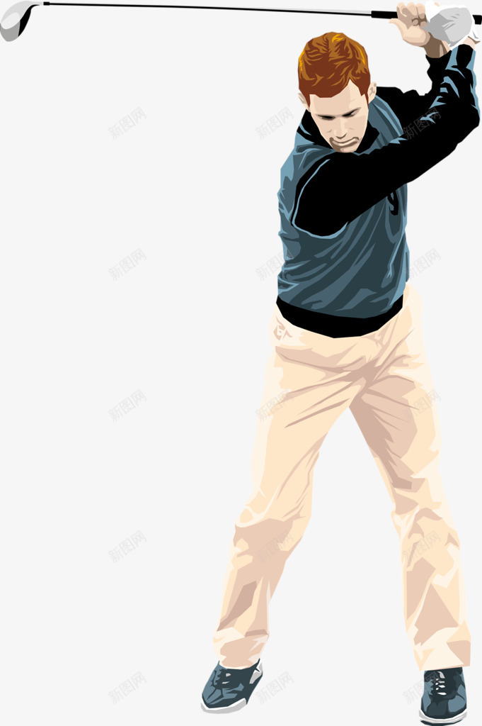 高尔夫球手png免抠素材_新图网 https://ixintu.com 健身 冲浪 卡通 卡通人物 滑雪 美女 运动 高尔夫