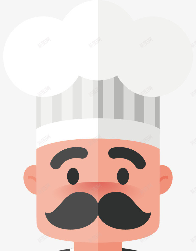 有胡子的男人矢量图ai免抠素材_新图网 https://ixintu.com 厨师 帽子 手绘 男人 职业 胡子 设计 矢量图