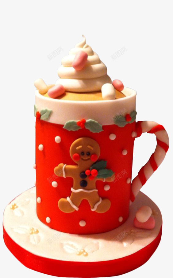 圣诞小人饼干蛋糕png免抠素材_新图网 https://ixintu.com 圣诞节素材图片 定制蛋糕卡通 杯子 甜品 礼物 翻糖蛋糕