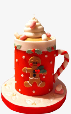 圣杯圣诞小人饼干蛋糕高清图片