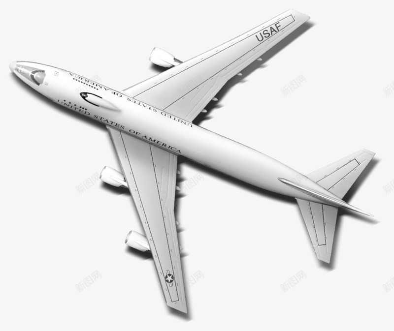 一架飞机png免抠素材_新图网 https://ixintu.com 手绘 机翼 白色 飞机