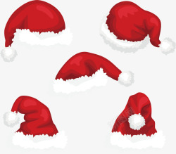 可爱圣诞小人红色可爱圣诞帽矢量图高清图片