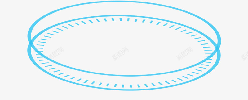 蓝绿色科技圆环图标图标