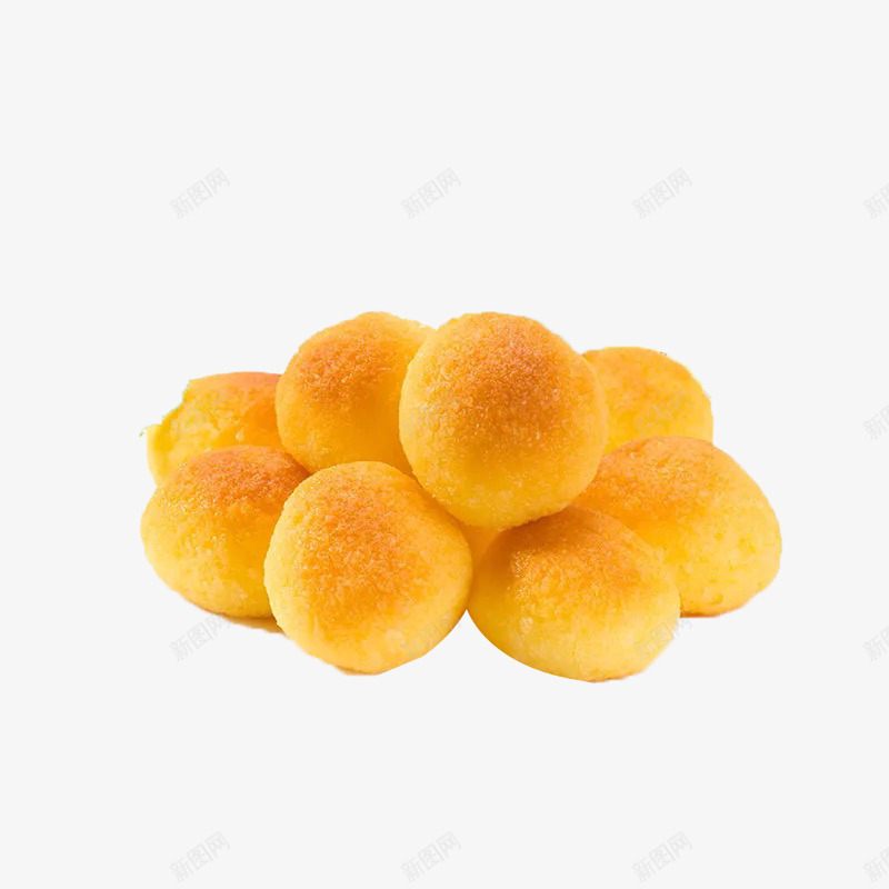 椰子球面包png免抠素材_新图网 https://ixintu.com 产品实物 早餐 甜点 糕点 零食 面包 黄色