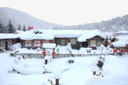 中国雪乡雪景素材