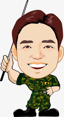 卡通人物教官素材