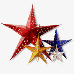 GRP天花板圣诞节亮光五角星装饰高清图片