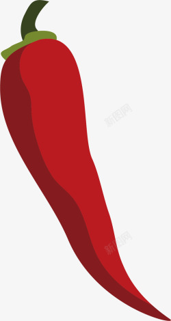 水彩红色辣椒矢量图素材