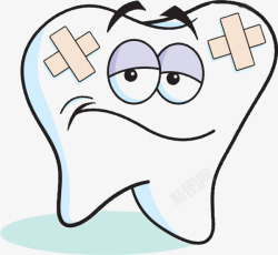 受伤的牙齿卡通受伤的牙齿高清图片