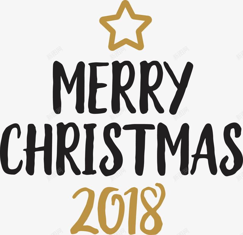 星星2018英文圣诞快乐png免抠素材_新图网 https://ixintu.com merryChristmas 圣诞快乐 圣诞节 矢量png 艺术字 英文