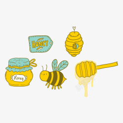 蜂蜜罐头各种蜂蜜的图高清图片