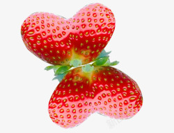 爱心草莓采摘素材