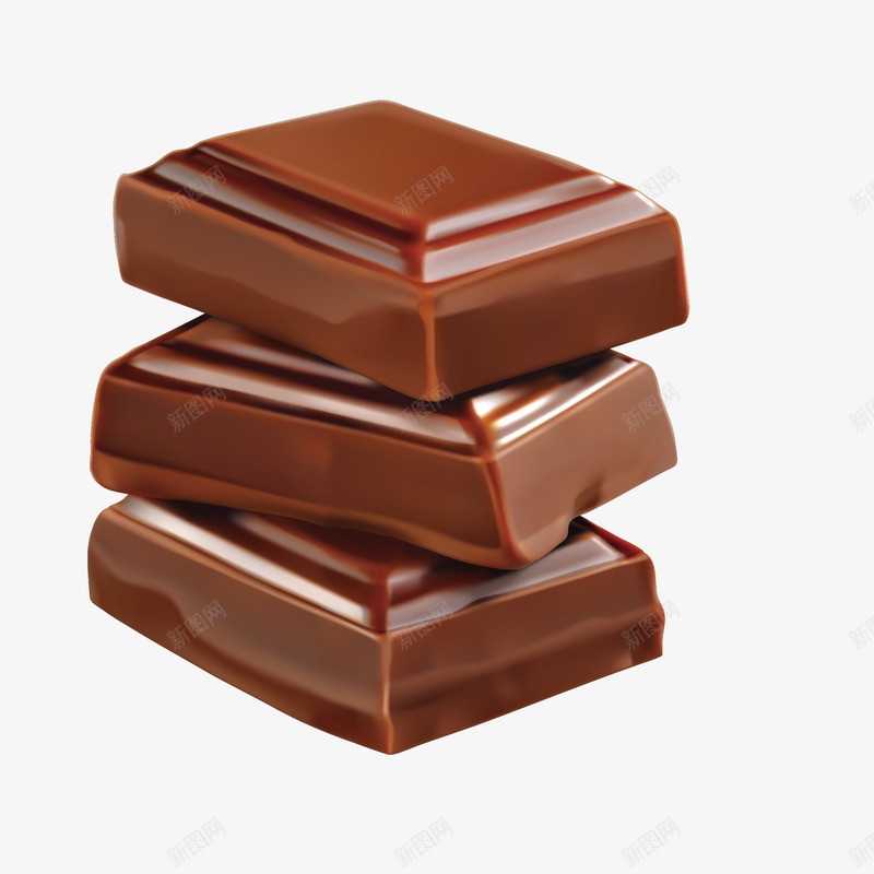 摞在一起的巧克力png免抠素材_新图网 https://ixintu.com 好吃的 巧克力 摞在一起 方块 棕色的 美味的