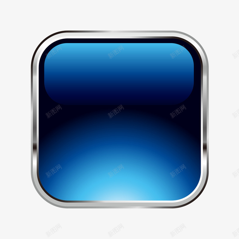 蓝色水晶质感按钮矢量图ai免抠素材_新图网 https://ixintu.com 水晶质感按钮 蓝色 矢量图