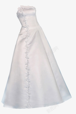 无袖长裙白色时尚婚纱高清图片
