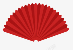 红色卡通折纸猪中国风红色折纸扇高清图片