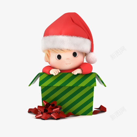 圣诞礼盒小孩卡通png免抠素材_新图网 https://ixintu.com 卡通 圣诞礼盒 小人 礼盒
