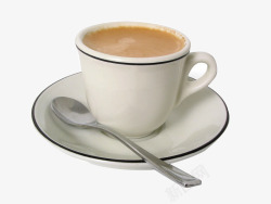 白色碟子一杯咖啡高清图片