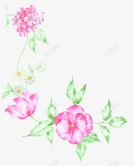 粉色花朵婚礼小卡片png免抠素材_新图网 https://ixintu.com 卡片 婚礼 粉色 花朵 设计