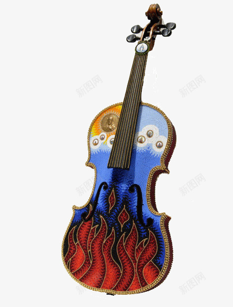 精美的吉他png免抠素材_新图网 https://ixintu.com 串珠 创意 吉他 彩色 新图网 精美 艺术品