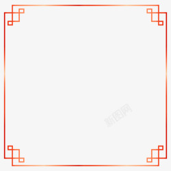 红色中国风框架边框纹理素材